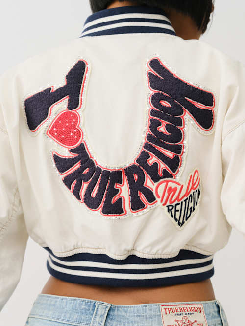 True Religion Varsity Bomber Jacket
