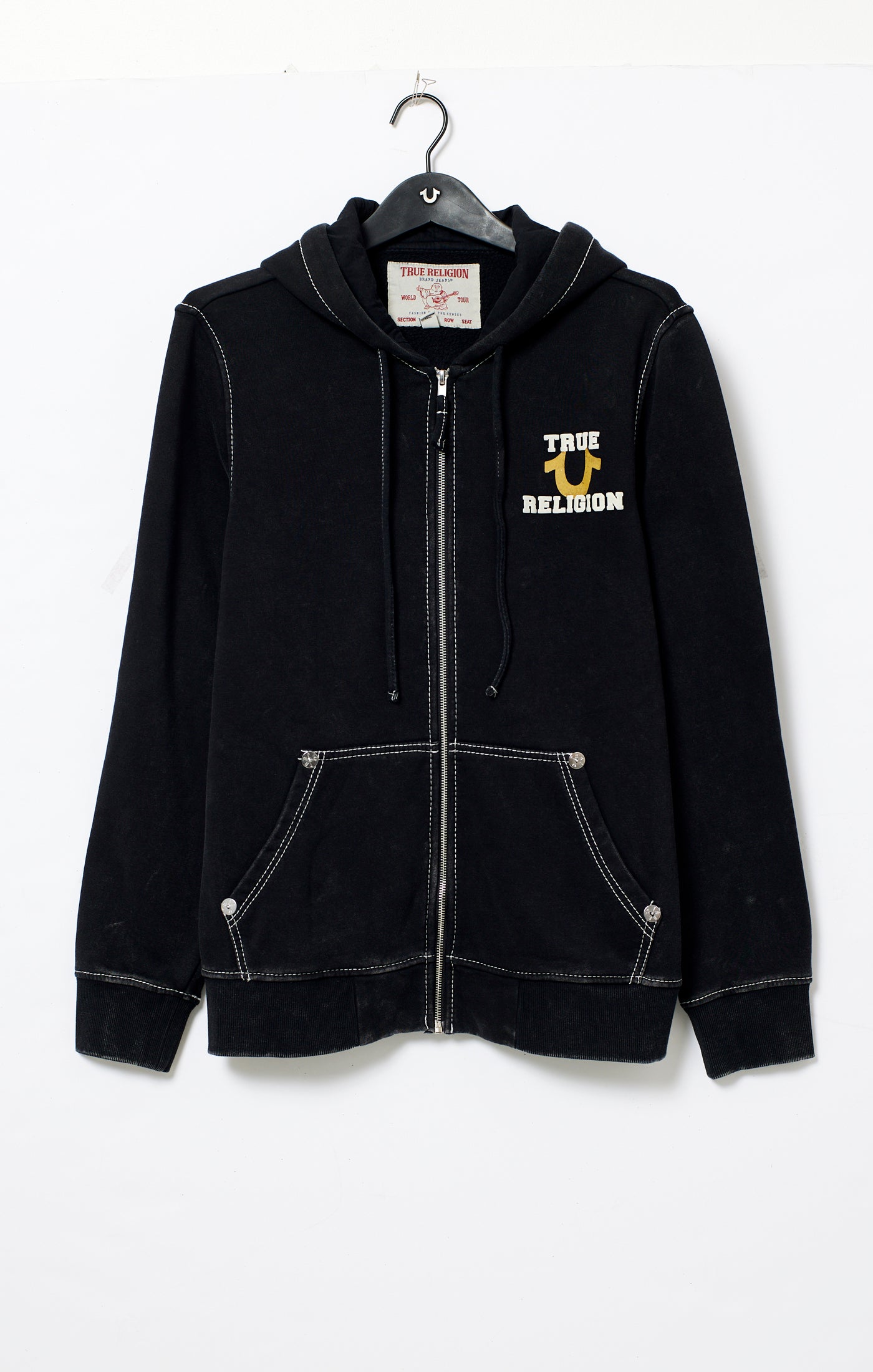 True Religion Big T Vintage Metallic Zip Up