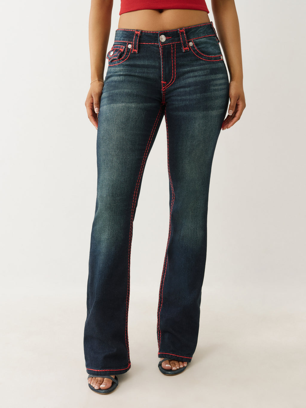 True Religion Rhinestone Becca Boot Super T Flip