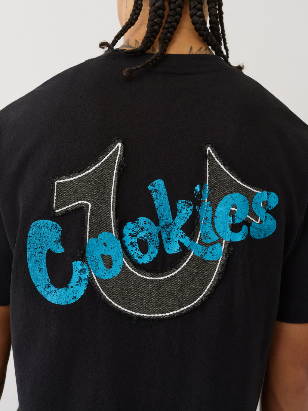 True Religion COOKXTR Standard Applique Short Sleeve Tee Black