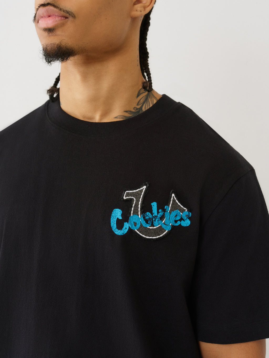 True Religion COOKXTR Standard Applique Short Sleeve Tee Black