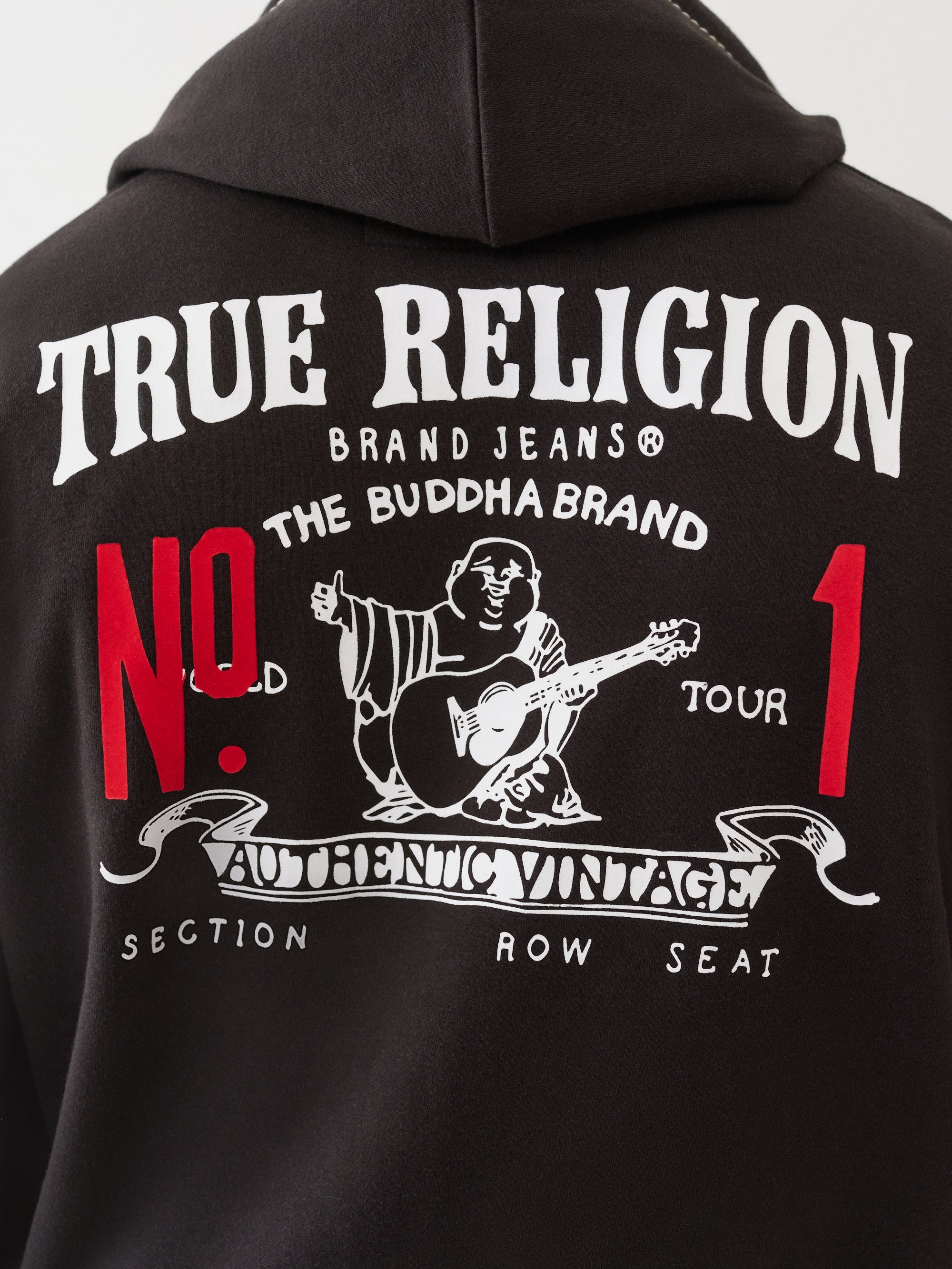 True Religion NO1 Big T Zip Up Hoodie