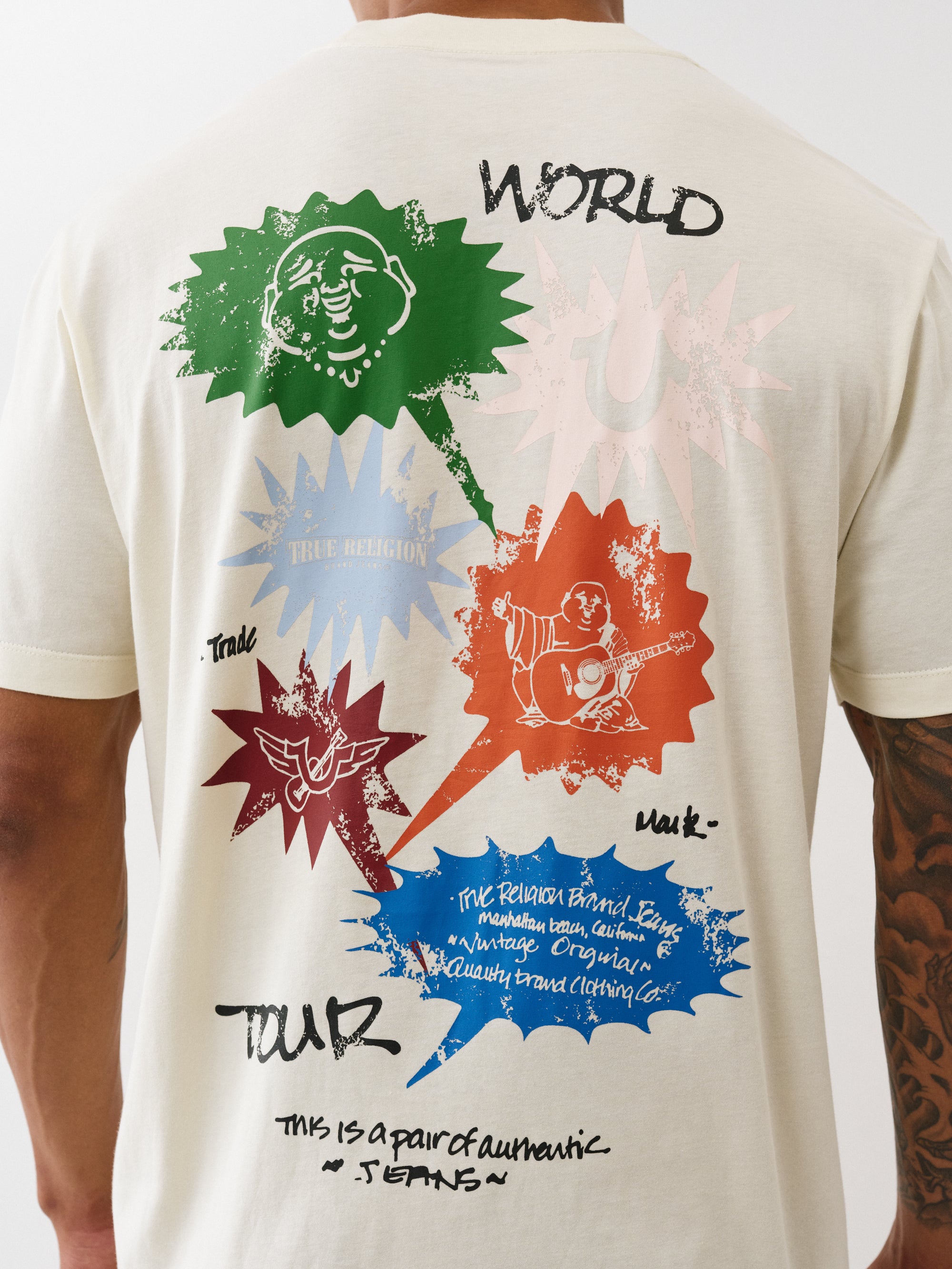 True Religion SS Speech Bubble Tee White