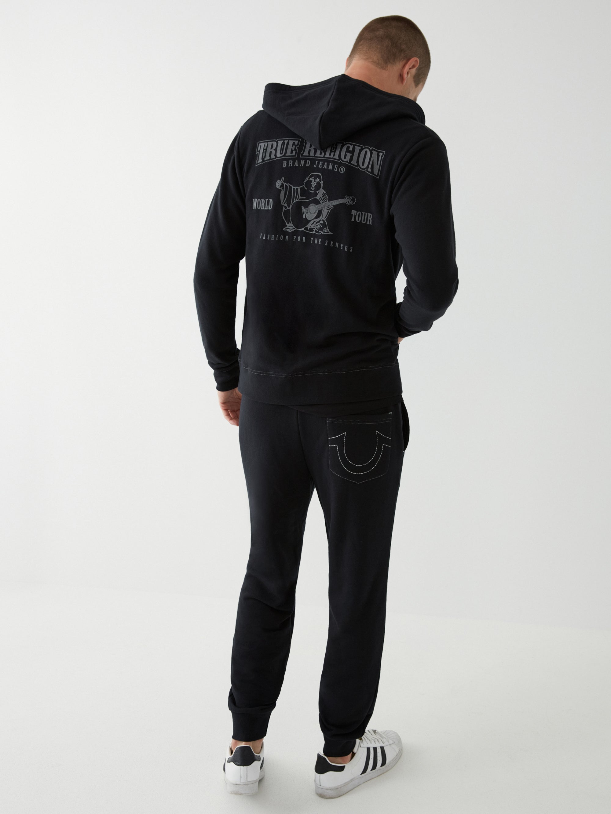 True Religion Classic Logo Zip Up Hoodie