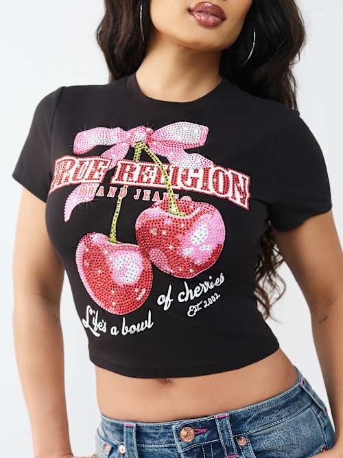 True Religion Cherry Short Sleeve Baby Tee