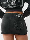 True Religion Vintage Washed Mini Skirt