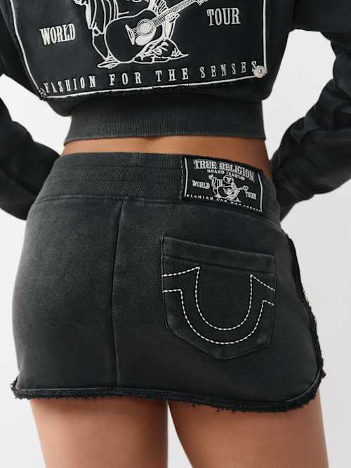 True Religion Vintage Washed Mini Skirt