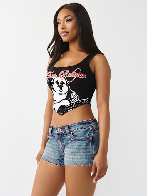 True Religion Crystal Handkerchief Tank