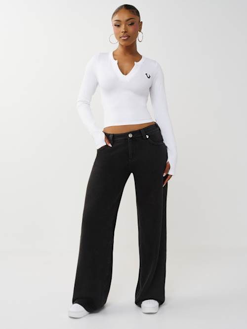 True Religion Washed Fleece Bobbi Pants