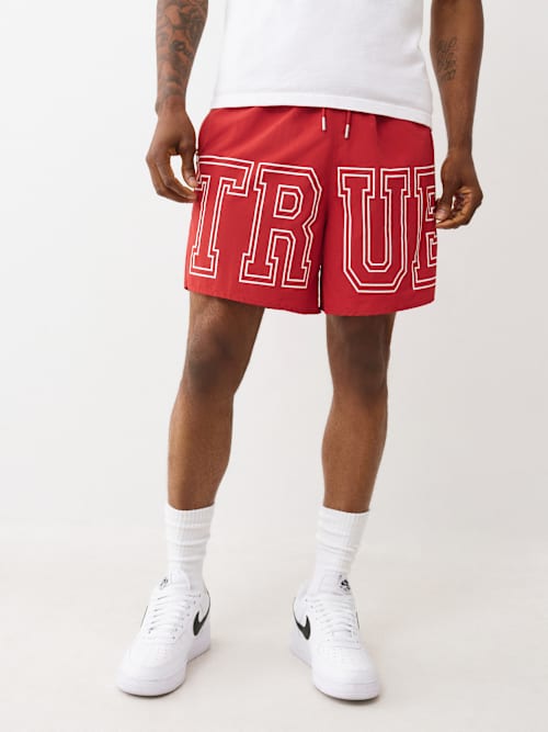 True Religion Block Logo Nylon Short