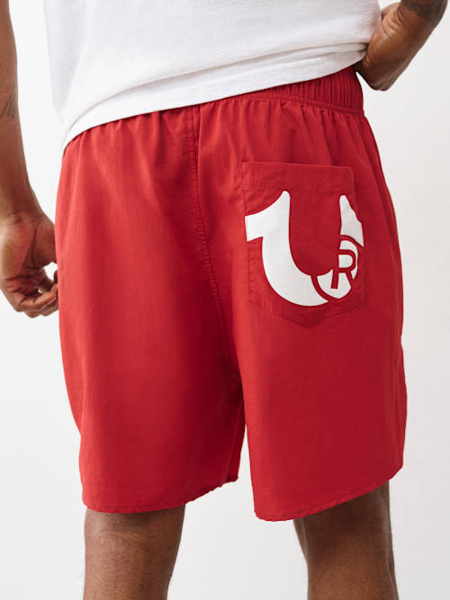True Religion Block Logo Nylon Short