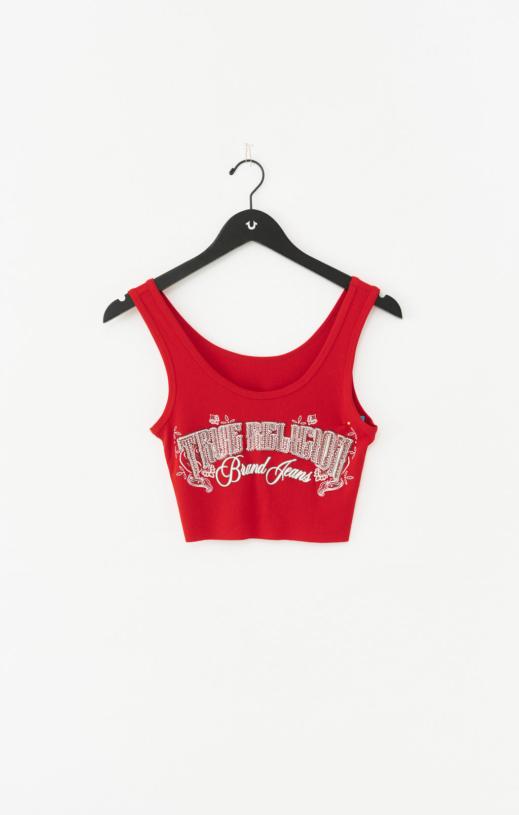 True Religion Crystal Bandana Rib Tank Red