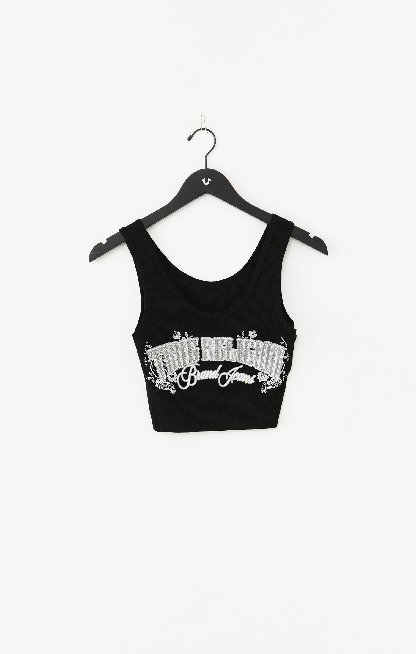 True Religion Crystal Bandana Rib Tank Black