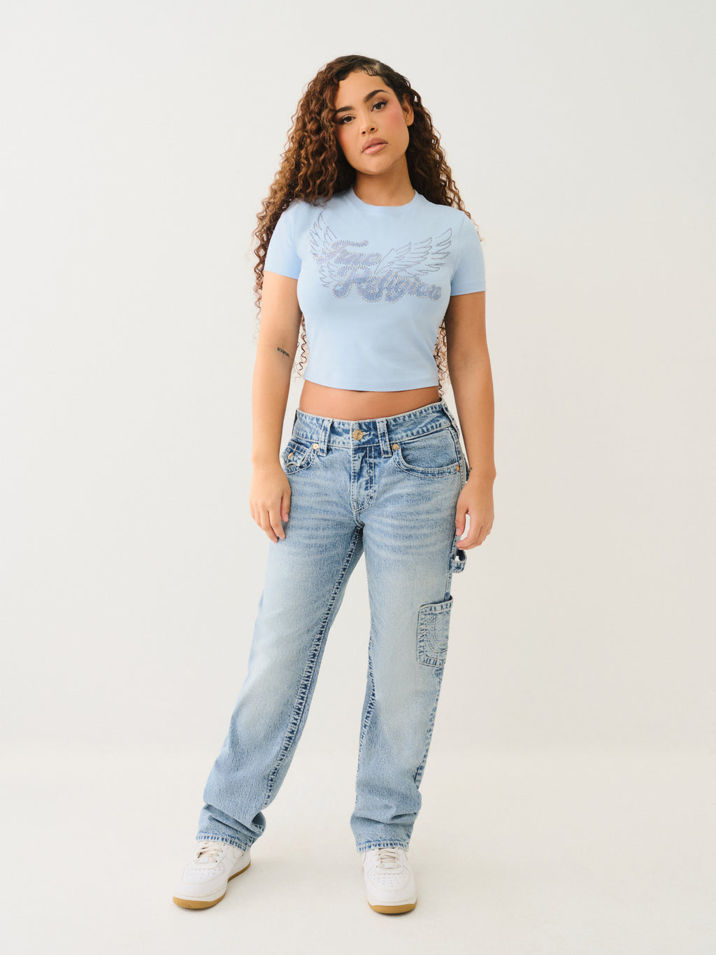 True Religion Crystal Wings SS Baby Tee