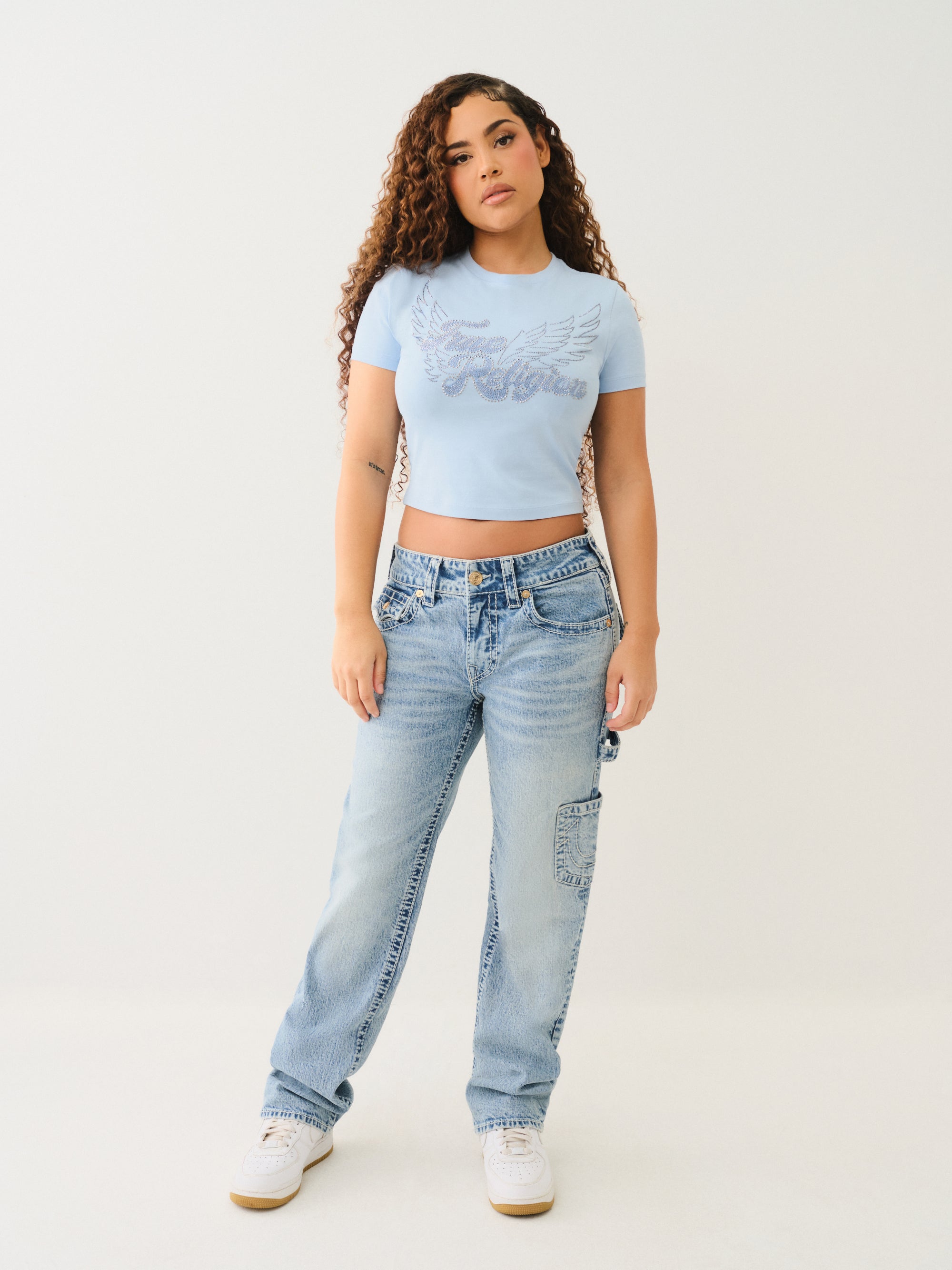 True Religion Crystal Wings SS Baby Tee