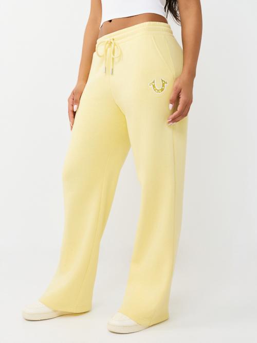 True Religion Embroidered Mr Wide Leg Pants