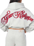 True Religion Applique GF Zip Up Hoodie