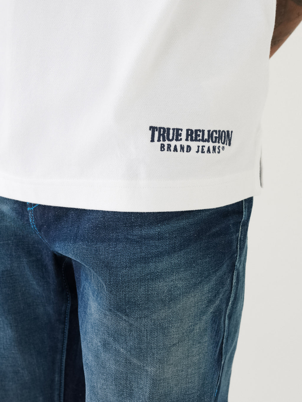 True Religion Relaxed Branded Collar SS Polo