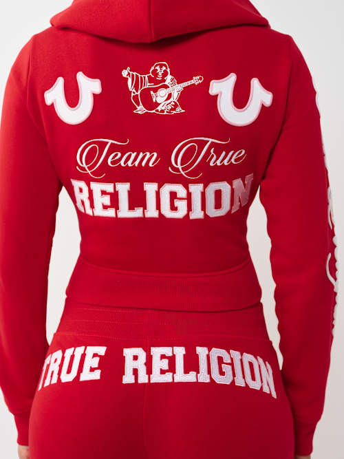 True Religion Embroidered Shrunkin Zip Hoodie