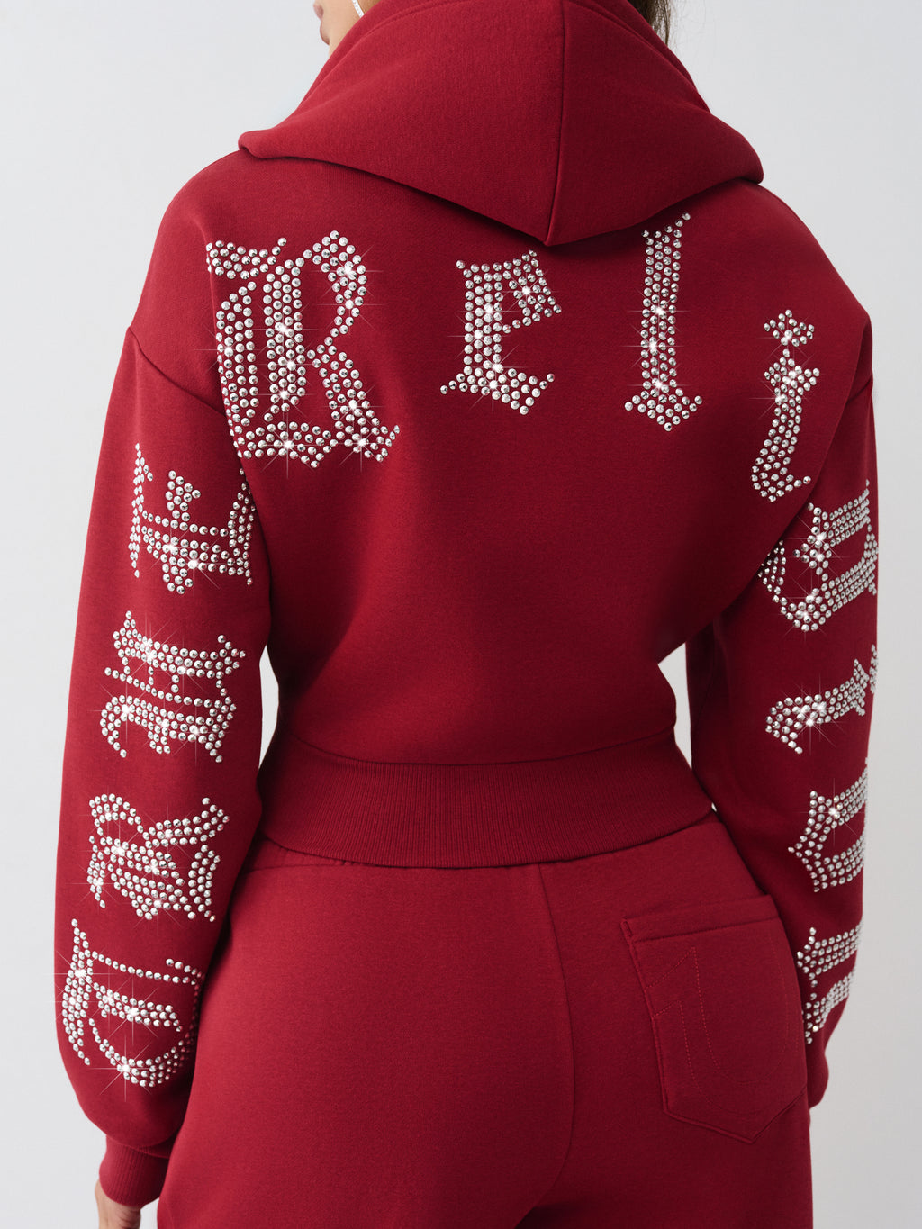 True Religion Crystal Relaxed Zip Hoodie