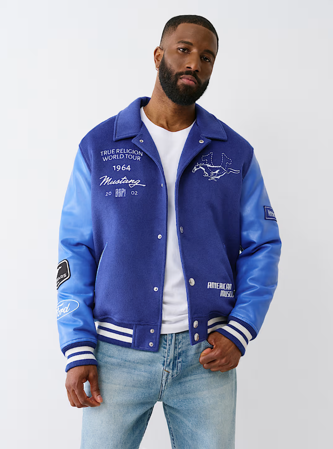 True Religion X Ford Wool Varsity Jacket