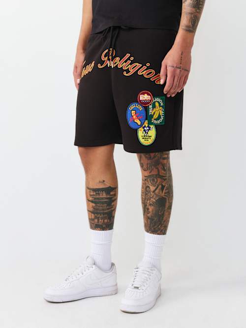 True Religion Orchard Stamp Sweat Shorts