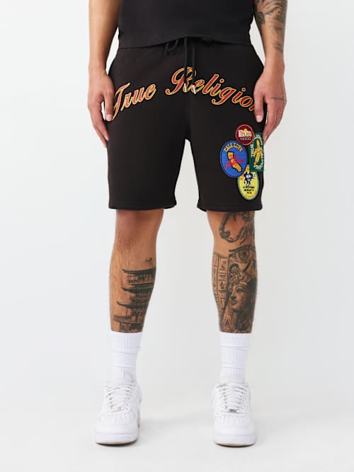 True Religion Orchard Stamp Sweat Shorts