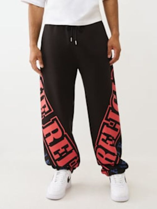 True Religion Overt Arch Logo Baggy Jogger