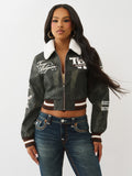 True Religion Sherpa Collared Aviator Jacket