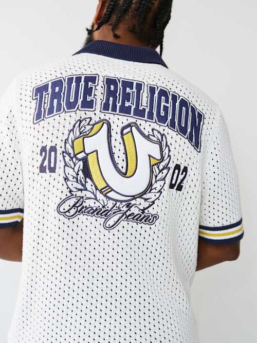True Religion SS Horseshoe Crest Knit Shirt