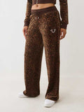 True Religion Crystal HS Velour Straight Leg