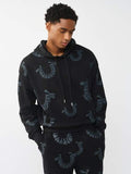True Religion Warped Logo Boxy Hoodie