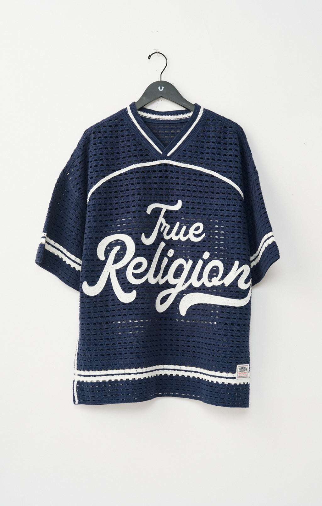 True Religion SS Crochet Football Jersey