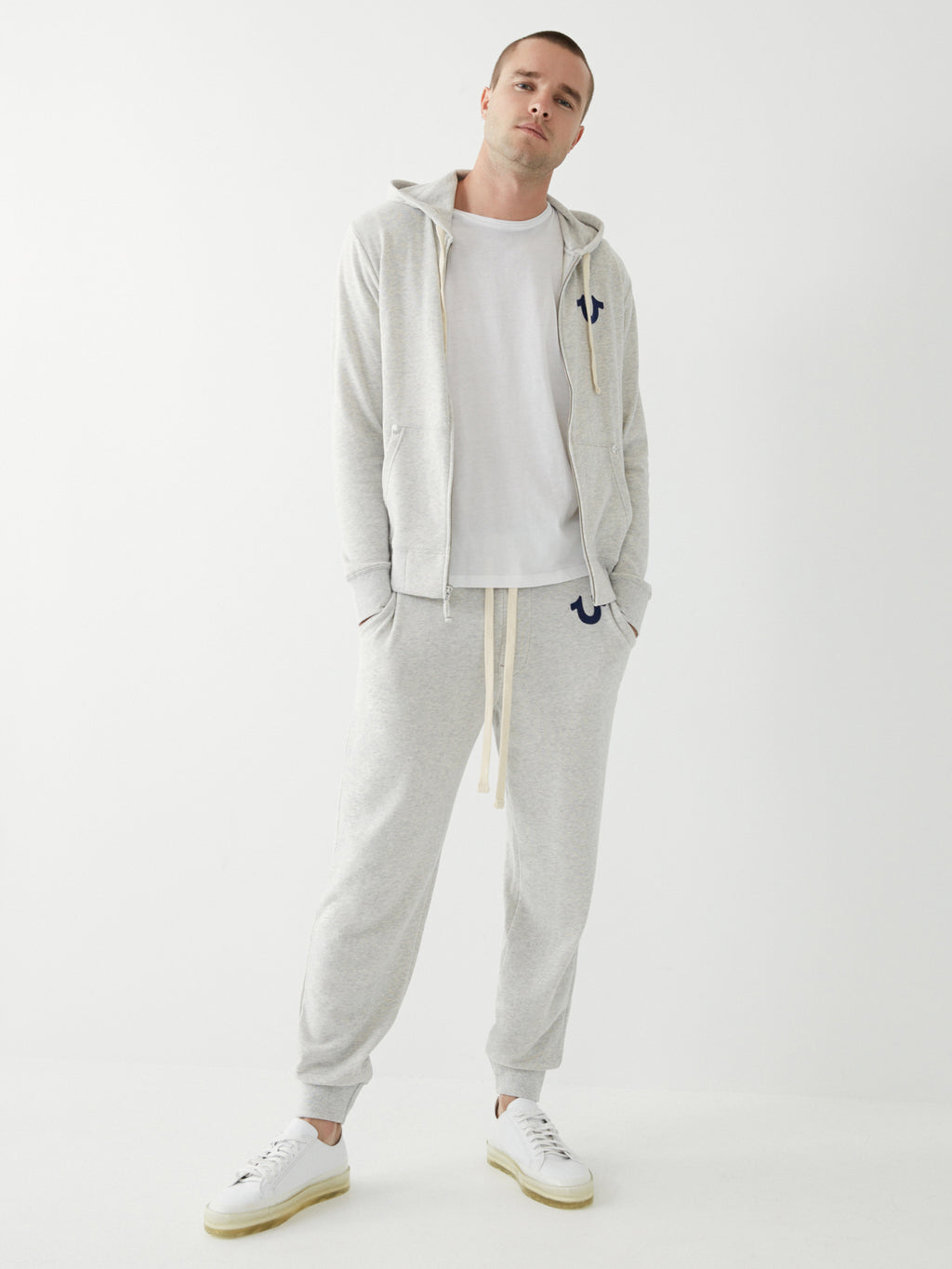 True Religion Classic Logo Zip Up Hoodie