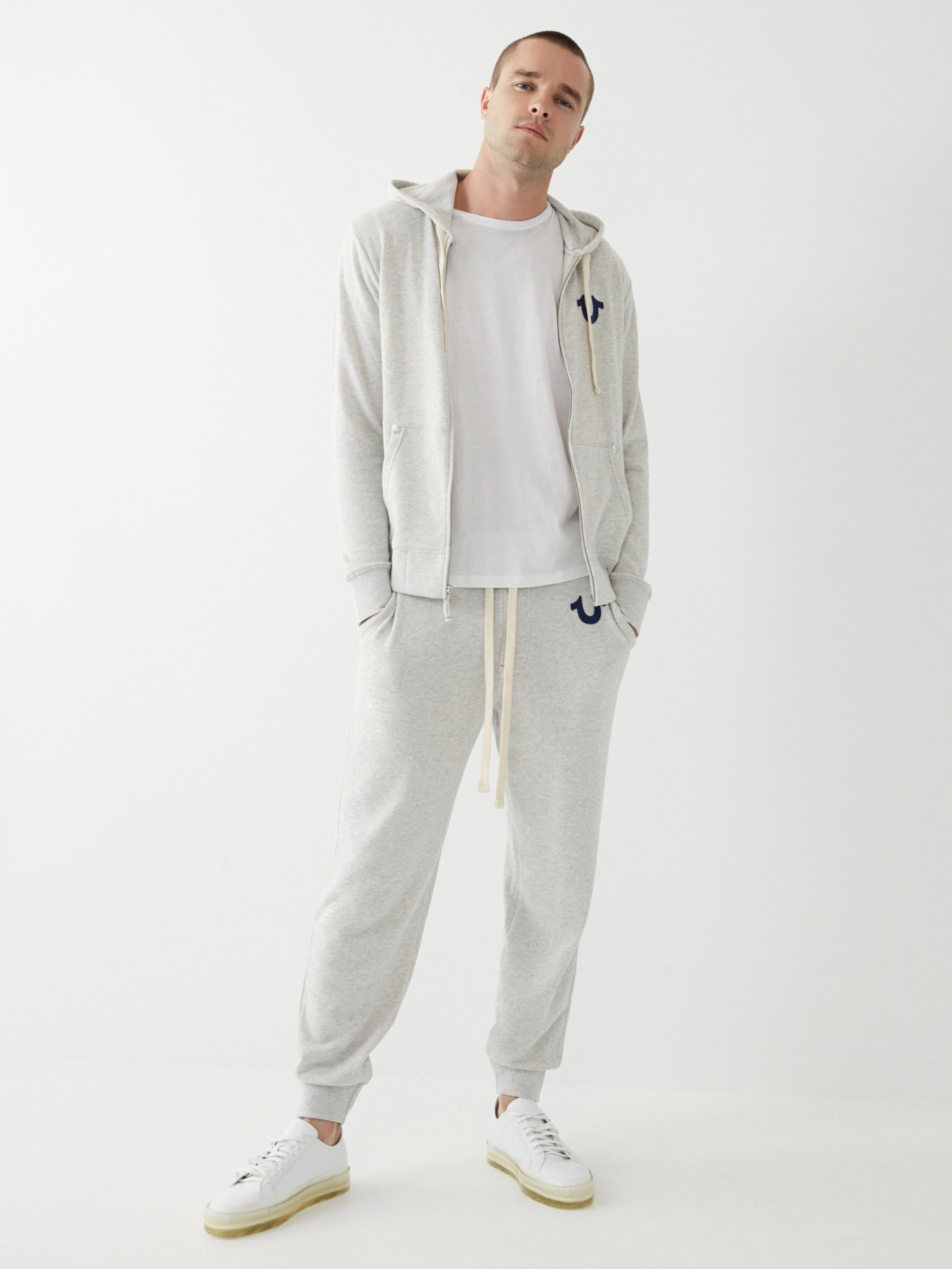True Religion Classic Logo Zip Up Hoodie
