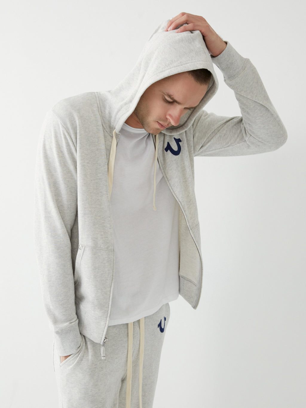 True Religion Classic Logo Zip Up Hoodie