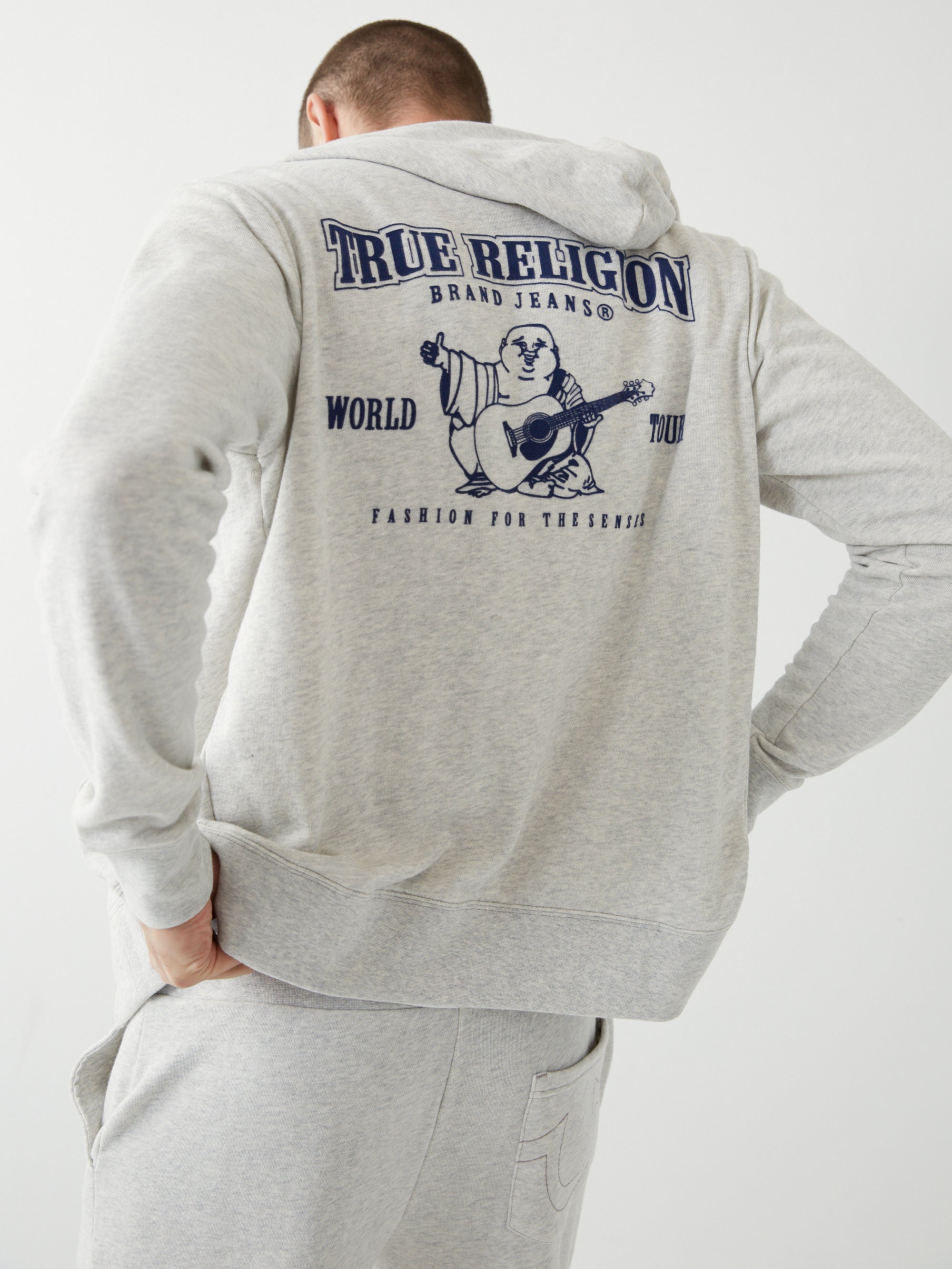 True Religion Classic Logo Zip Up Hoodie