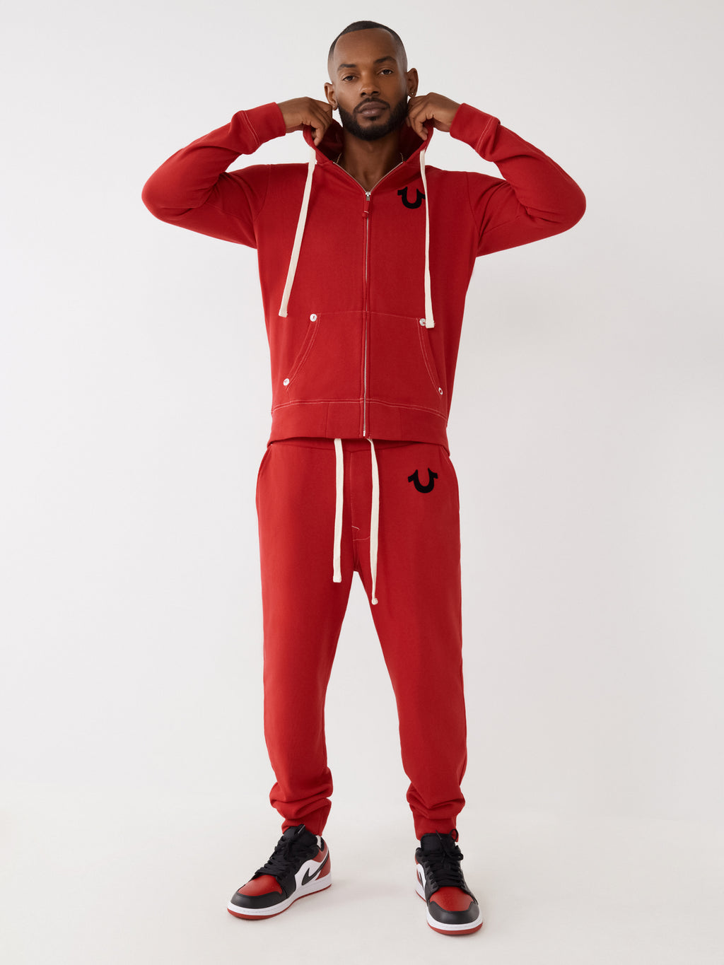 True Religion Classic Logo Zip Up Hoodie