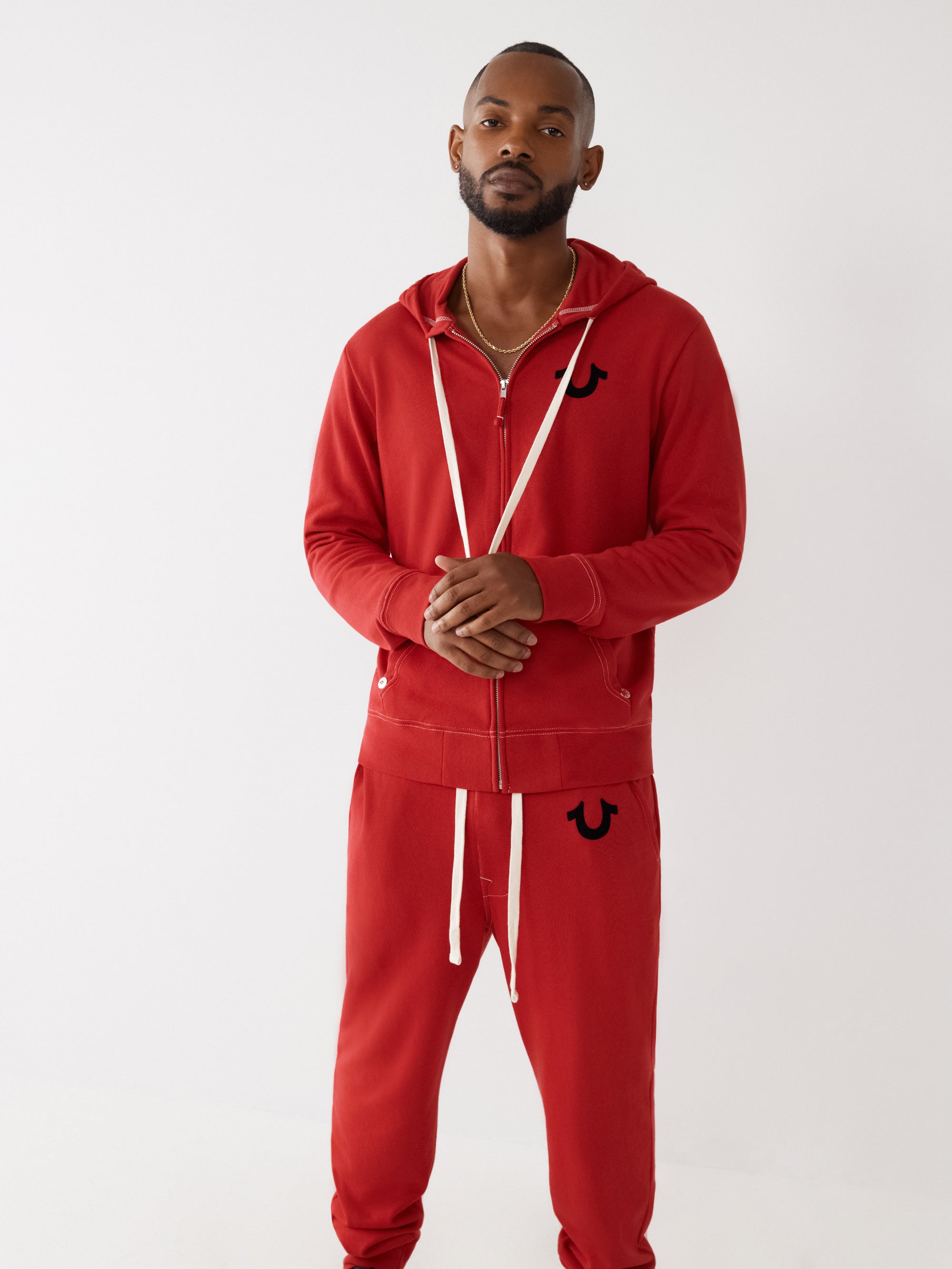 True Religion Classic Logo Zip Up Hoodie