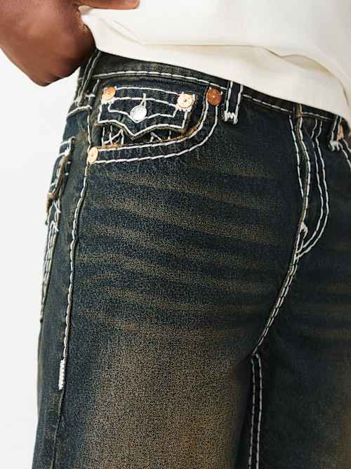True Religion Vinny Super T Flap Short Fray