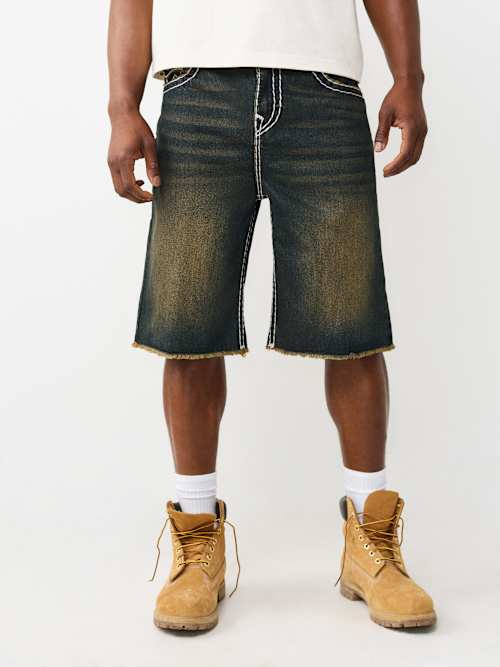 True Religion Vinny Super T Flap Short Fray
