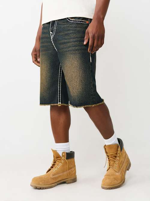 True Religion Vinny Super T Flap Short Fray