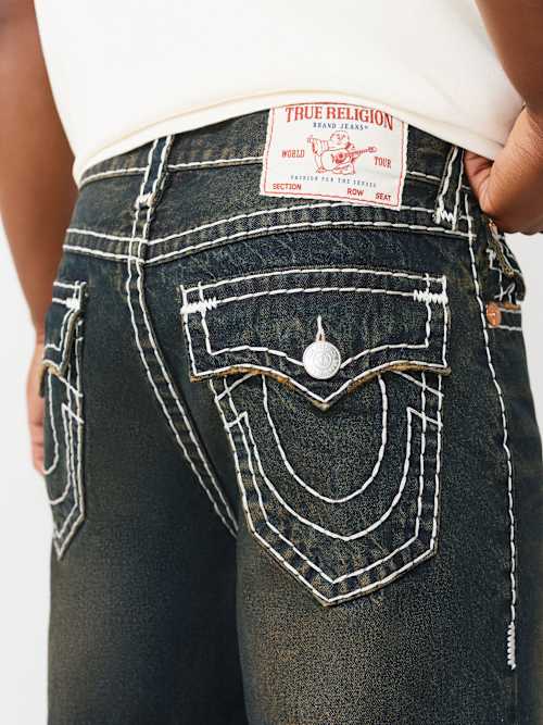 True Religion Vinny Super T Flap Short Fray