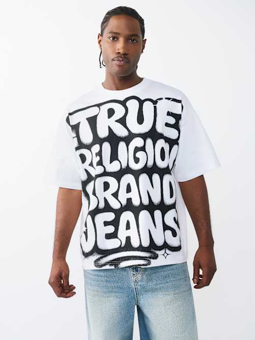 True Religion Graffiti Heavy Oversize Tee