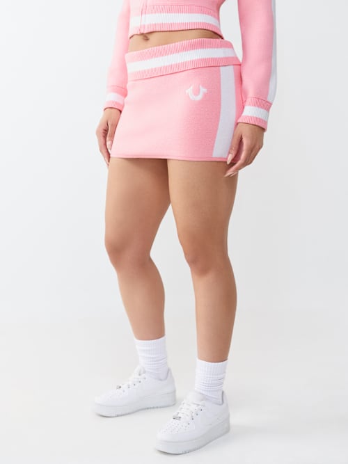 True Religion Jacquard Low Rise Mini Skirt
