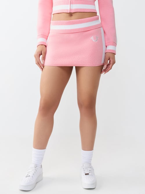 True Religion Jacquard Low Rise Mini Skirt