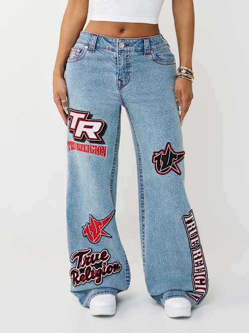 True Religion Sporty Applique Bobbi Baggy