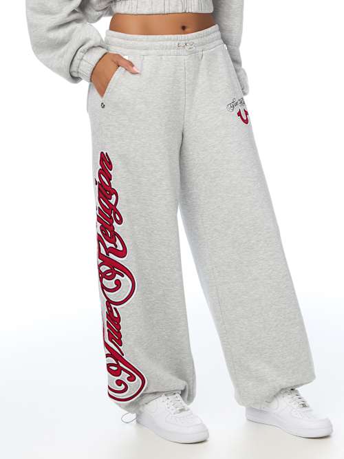 True Religion Applique Wide Leg Pants