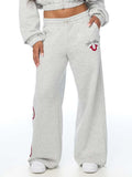 True Religion Applique Wide Leg Pants