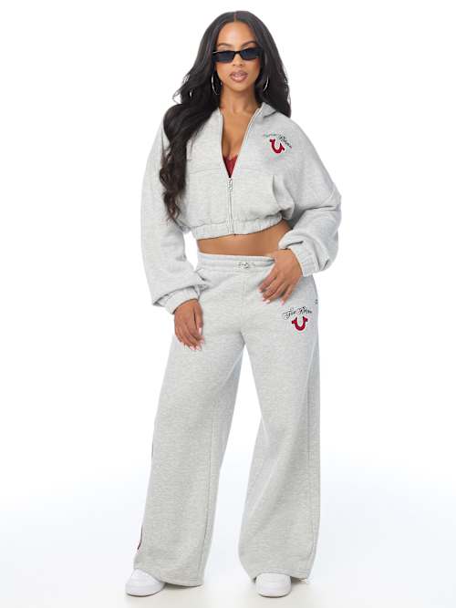True Religion Applique GF Zip Up Hoodie